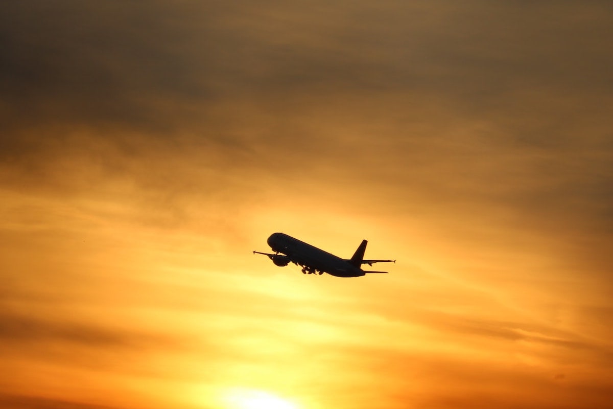 Airliner taking off