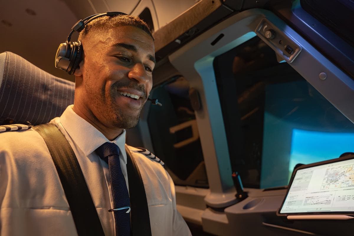 A British Airways Pilot at the flight deck