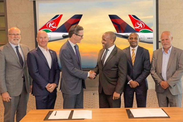 Kenya Airways and Delta Airlines partnership signing ceremony