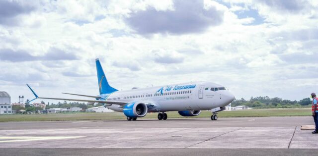 Air Tanzania Boeing 737 MAX aircraft.