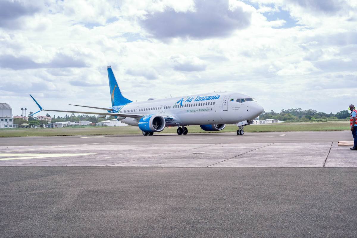 Air Tanzania Boeing 737 MAX aircraft.