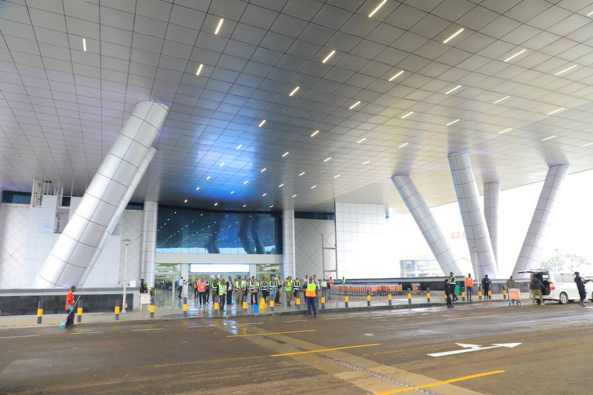 The Uganda Civil Aviation Authority (UCAA) announces the opening of the modified terminal building at Entebbe International Airport in January 2024.