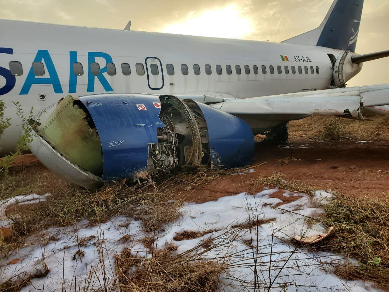 Transair Senegal 737 flight veered off the runway at Senegal's Blaise Diagne International Airport on May 09, 2024.