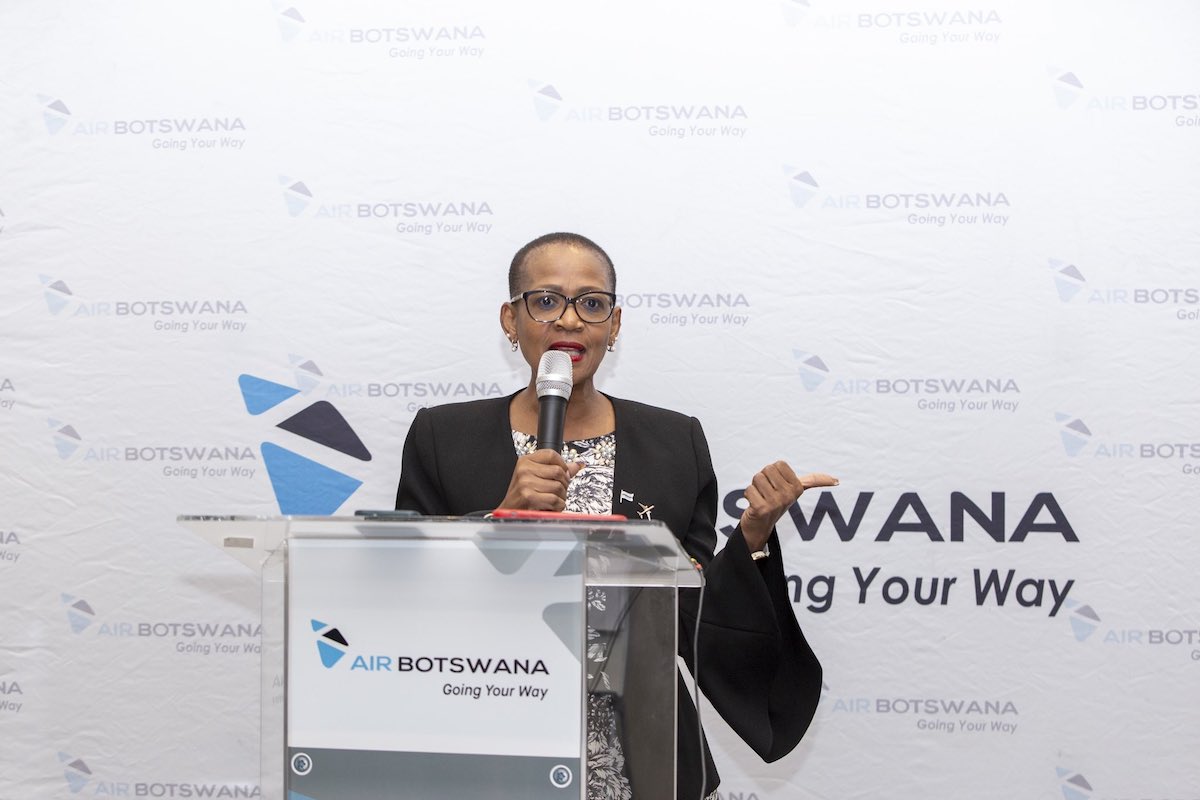 Air Bostwana's CEO Ms. Lulu Rasebotsa at media meet and greet event