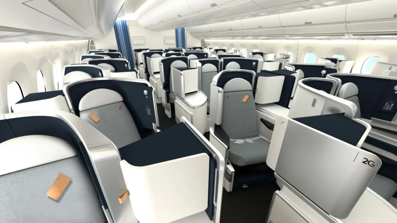 Air France's Business Class cabin.