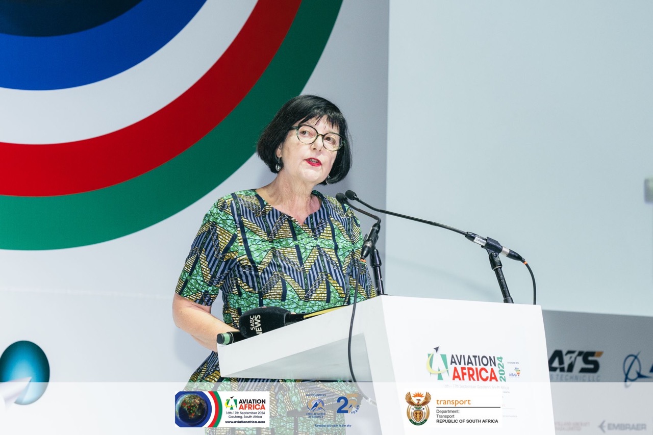 Minister of Transport, Ms Barbara Creecy makes keynote address at Aviation Africa 2024