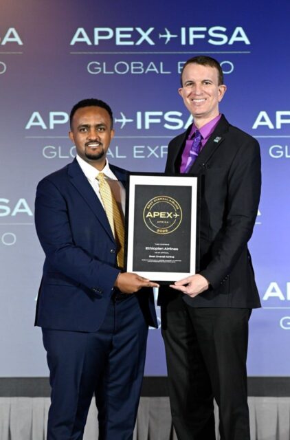 EEthiopian Airlines Named 'Best Overall in Africa' at 2025 APEX Passenger Choice Awards