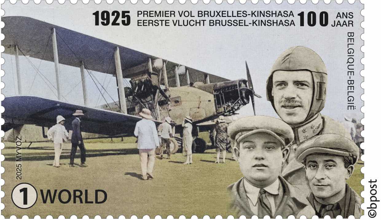 bpost and Brussels Airlines commemorate 100 years of Belgian-African aviation with a special stamp