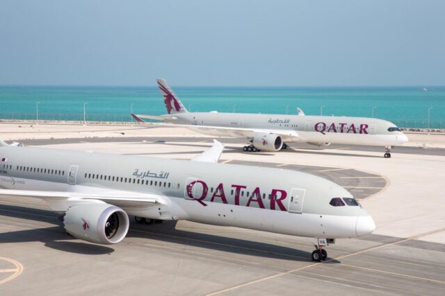 Qatar Airways Airbus A350 and Boeing 787 Dreamliner