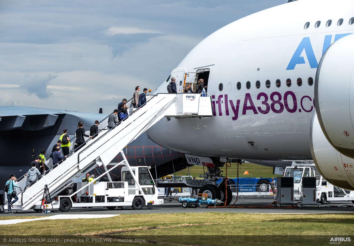 Farnborough Airshow ambiance A380 at Farnborough Airshow in 2016