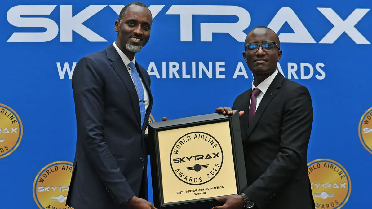 Rwandair at Skytrax 2025 RwandAir wins Skytrax 'Best Regional Airline in Africa' for 2025