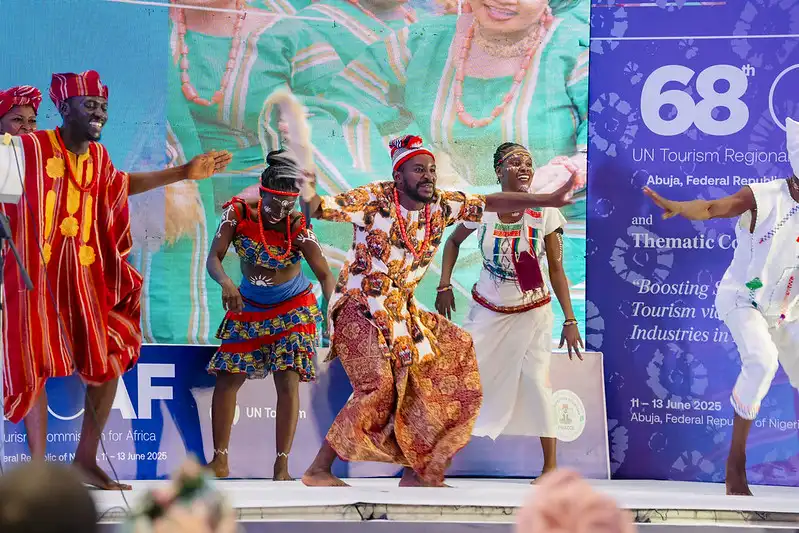 UN_Tourism_Commission for_Africa_Abuja A cultural dance display at the 68th session of the UN Tourism Commission for Africa in Abuja