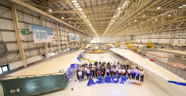 Airbus completes first wingset of A350f at Broughton campus
